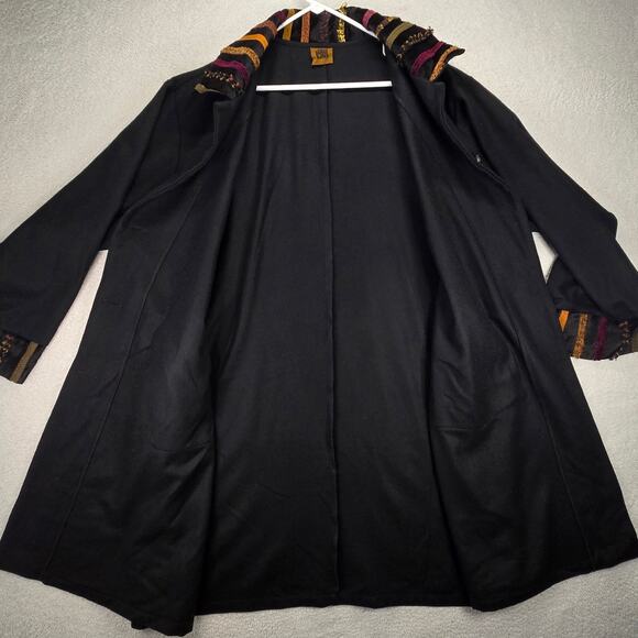 JG's Mad Lab Overcoat Womens L/XL Lagenlook Art to Wear Jacket Coat Button Artsy - Picture 6 of 12